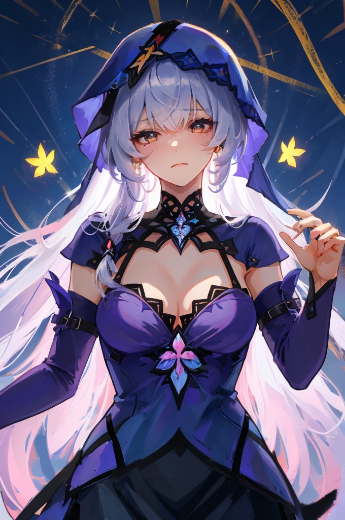 1 girl,Shimizu,Blue Butterfly,Pure white gauze skirt,shining,Upper body close-up