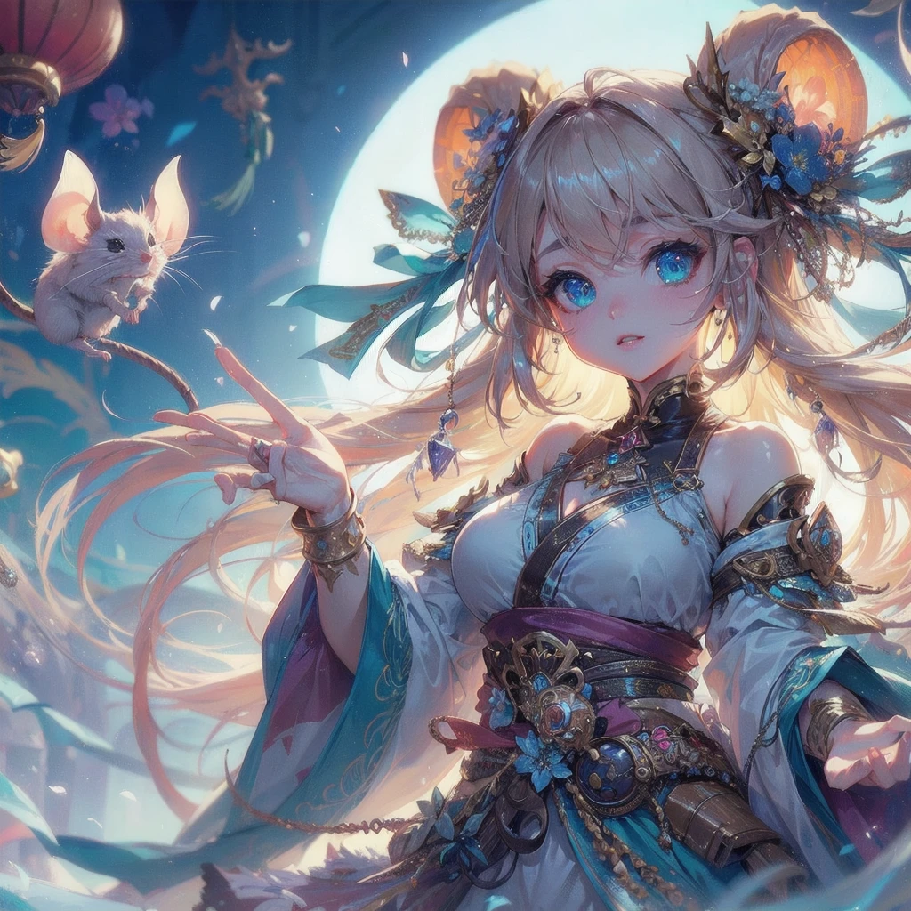 masterpiece, (textured skin), best quality, gorgeous beautiful girl, (a female
rat),,detailed clothes,large breasts,narrow waist,, (beautiful face), cinematic lighting, (fantasy anime art ),