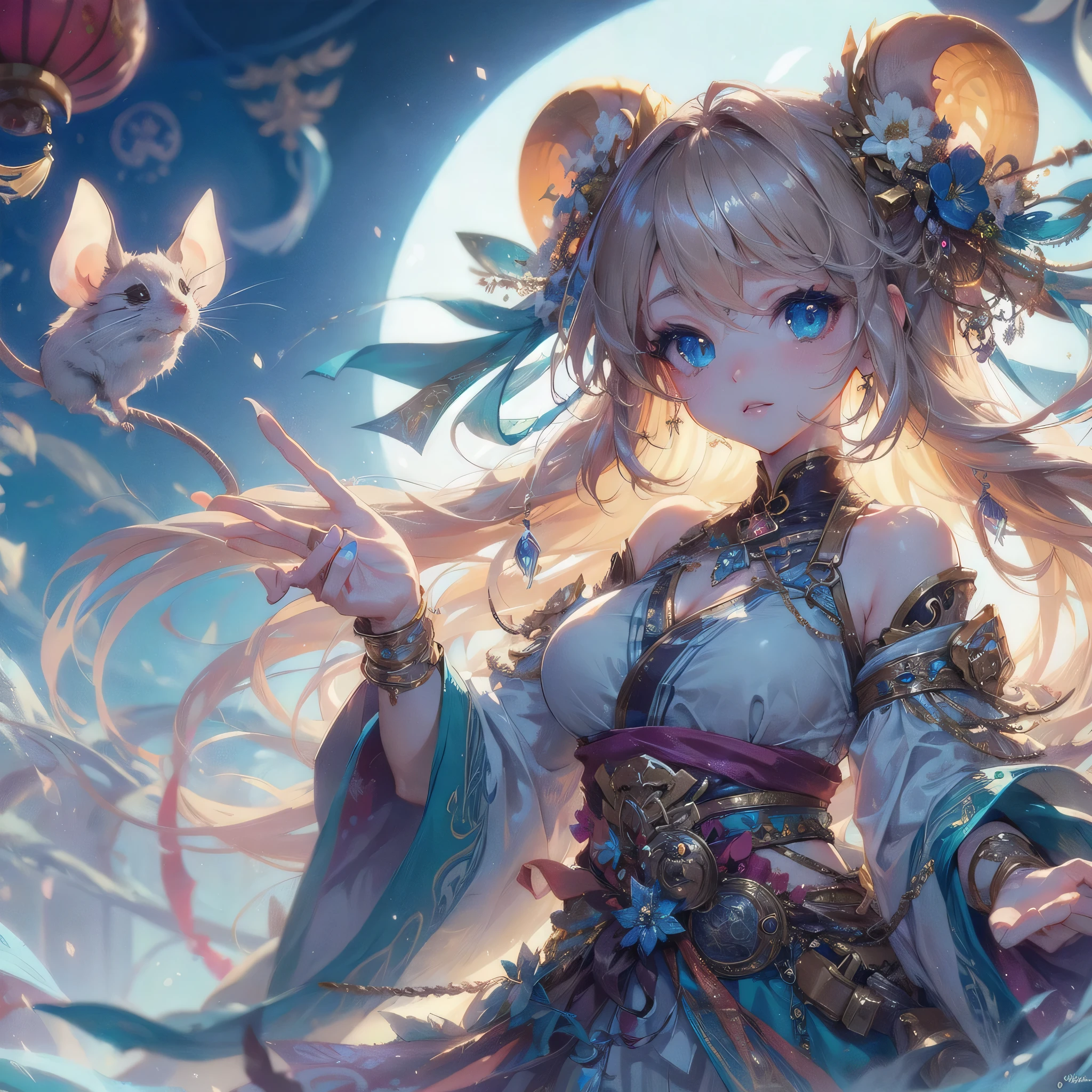 masterpiece, (textured skin), best quality, gorgeous beautiful girl, (a female
rat),,detailed clothes,large breasts,narrow waist,, (beautiful face), cinematic lighting, (fantasy anime art ),