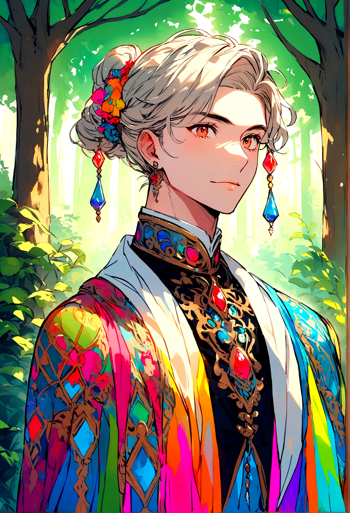 man in the forest
