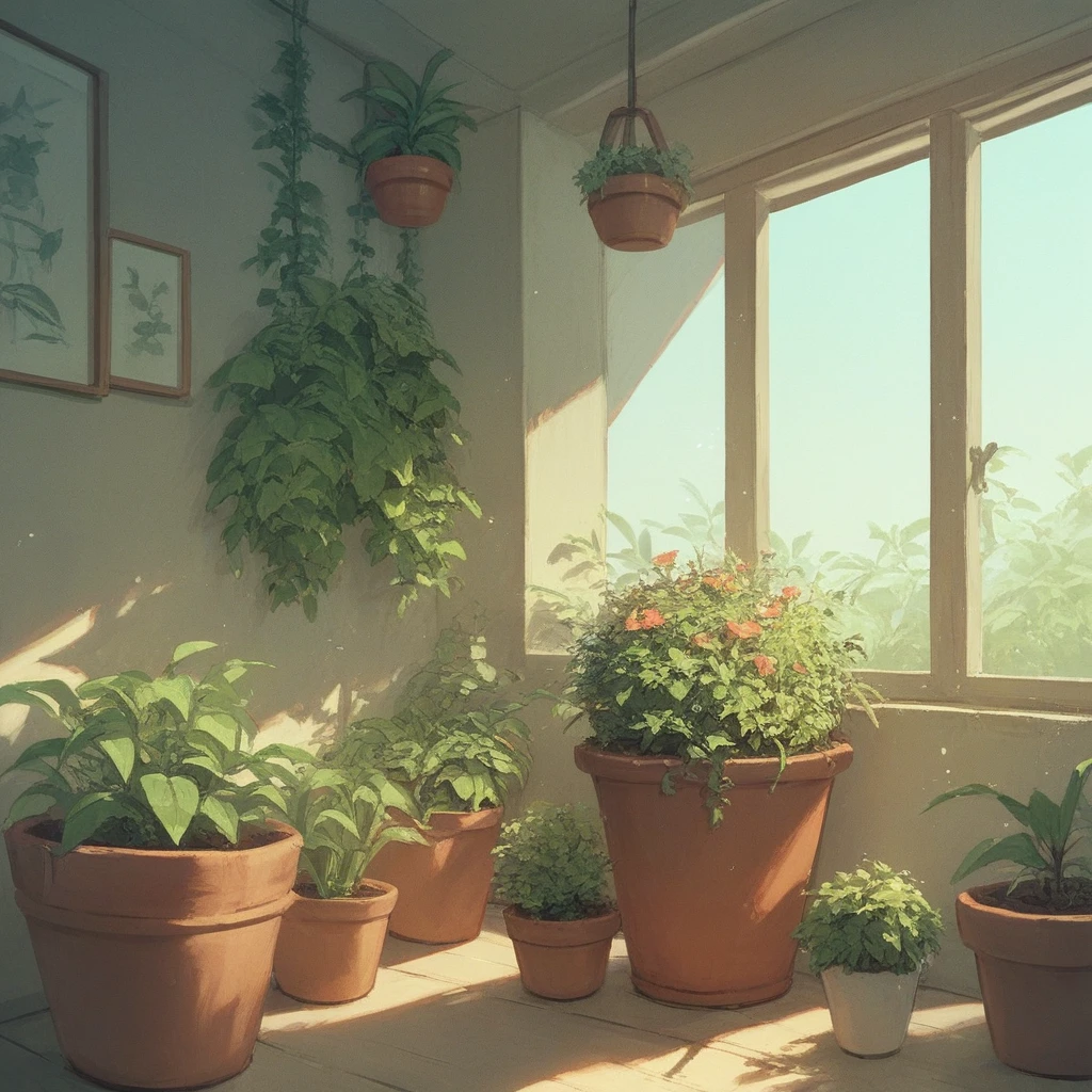plant pot, plant pot mit schönen Blumen auf einen neutralen Hintergrund