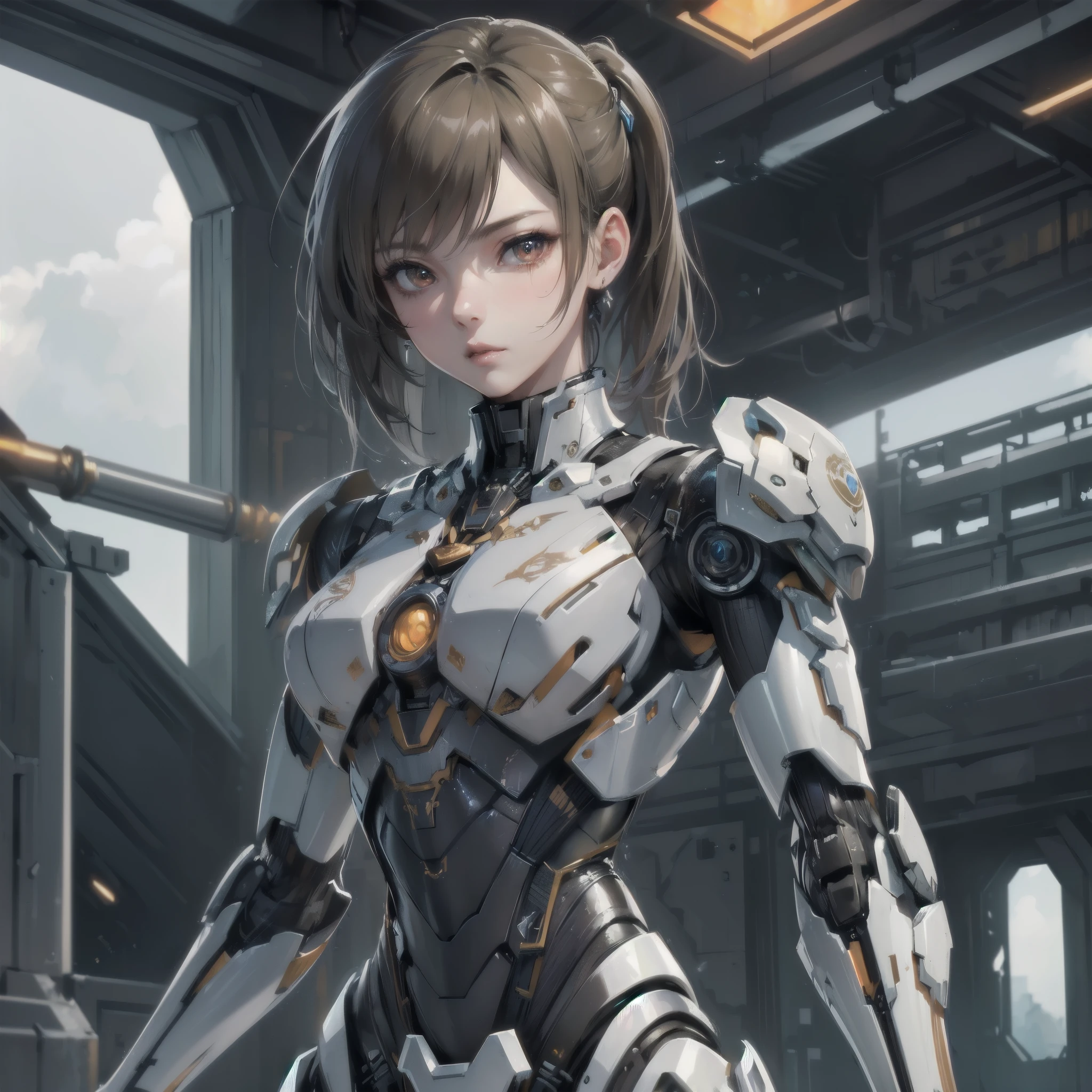 masterpiece, (textured skin), best quality, gorgeous beautiful girl, (a female
cybog),,detailed clothes,large breasts,narrow waist,, (beautiful face), cinematic lighting, (fantasy anime art ),
