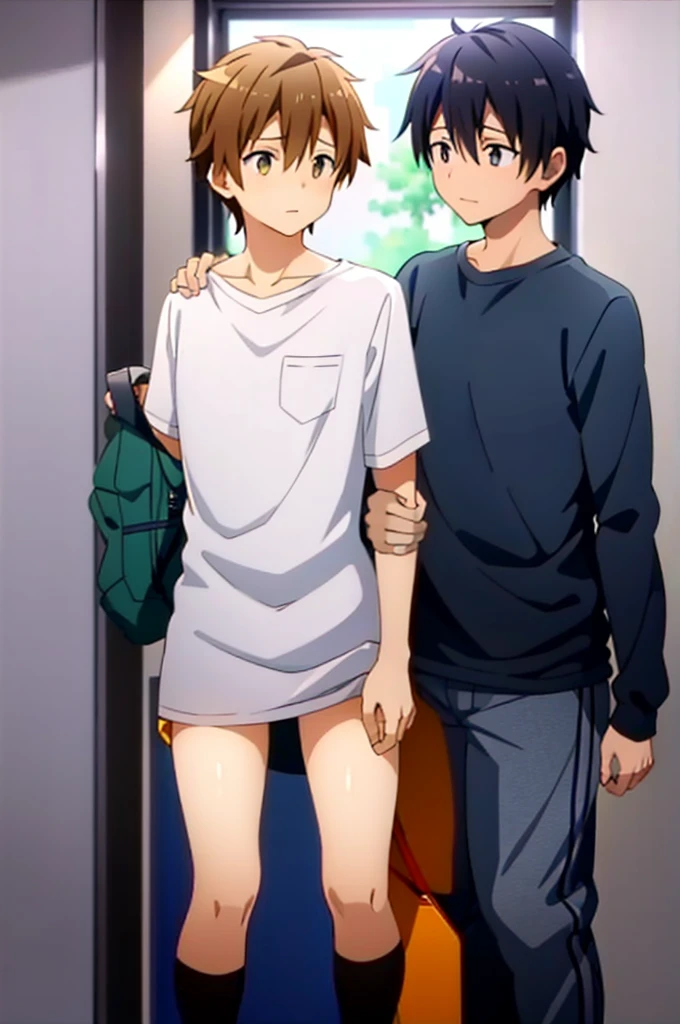 cool,,,Refreshing athletic guy,boy,boys,charm,Slim figure,Japanese high school student style,,Casual clothes,,,White sweater,,Smooth,Skin texture,Functional beauty,youth,Vibrancy,The male protagonist,,,From friendship to love,,,To the boys I like,,,The two boys are in love with each other.,,,shine,Action,A love story for boys only,,,Sexual desire,,sexual excitement,,penis,,,,,Yaoi,,,,,here_Yuuki and Kirito resist but are raped,,,Handsome gay drama,,,Gay,Breeze,Piece of bone,Natural light,face,hand,eye,blush,Biological precision,,Super detailed,,Male Focus,4K,8K,masterpiece,,,Spiked Hair,Sex play,NSFW,,,
