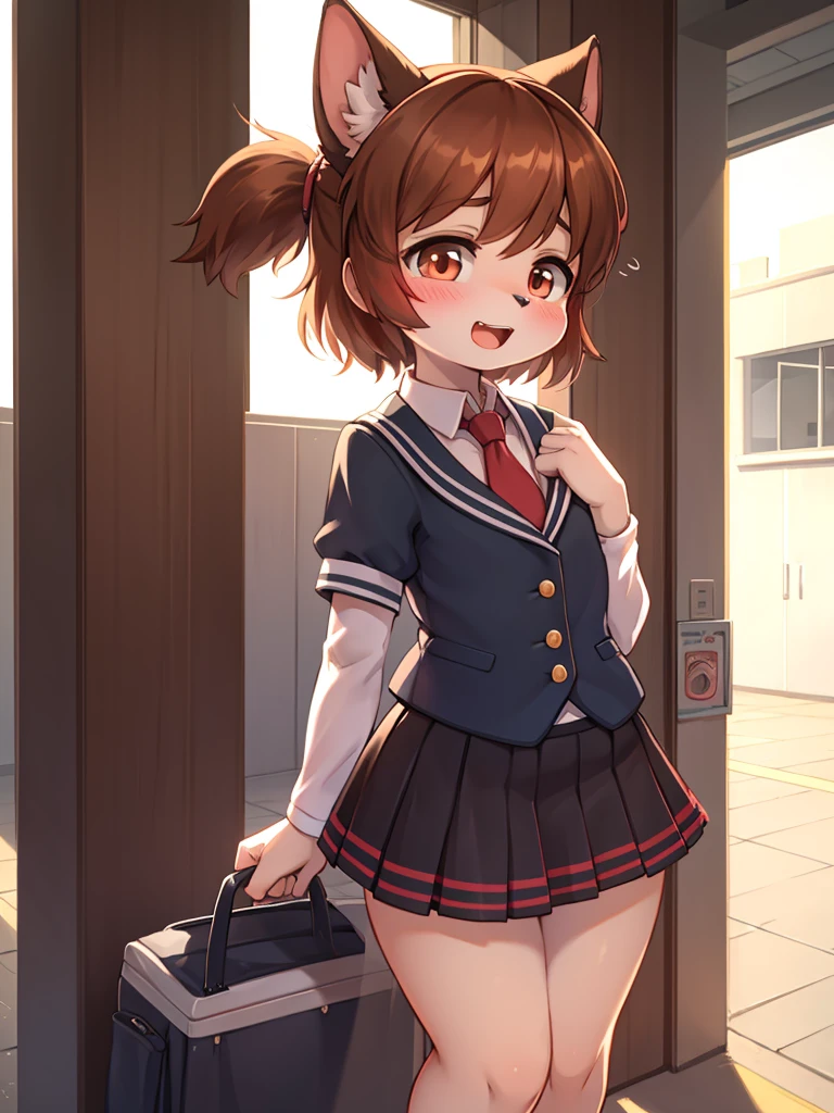 After school, (holding back pee:0.95) , (urophilia:0.8) , girl , middle skirt , (curtsy) , excitement in anticipation , I want many people to see it