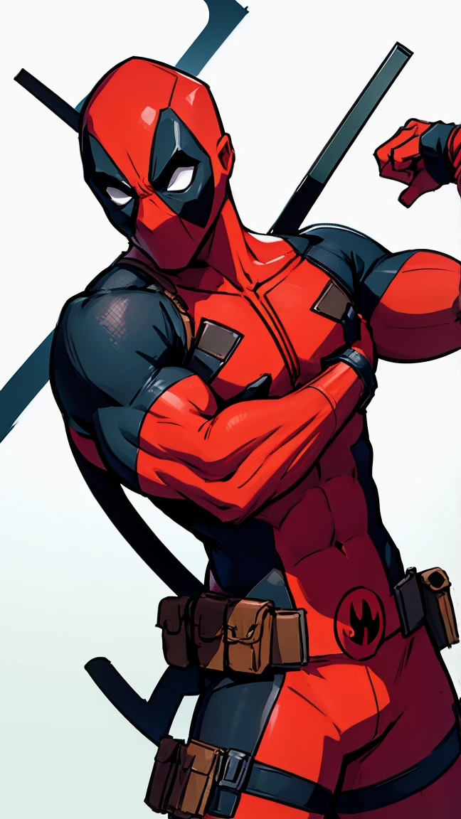 A cartoon design of Deadpool for entry into the Moho animation program