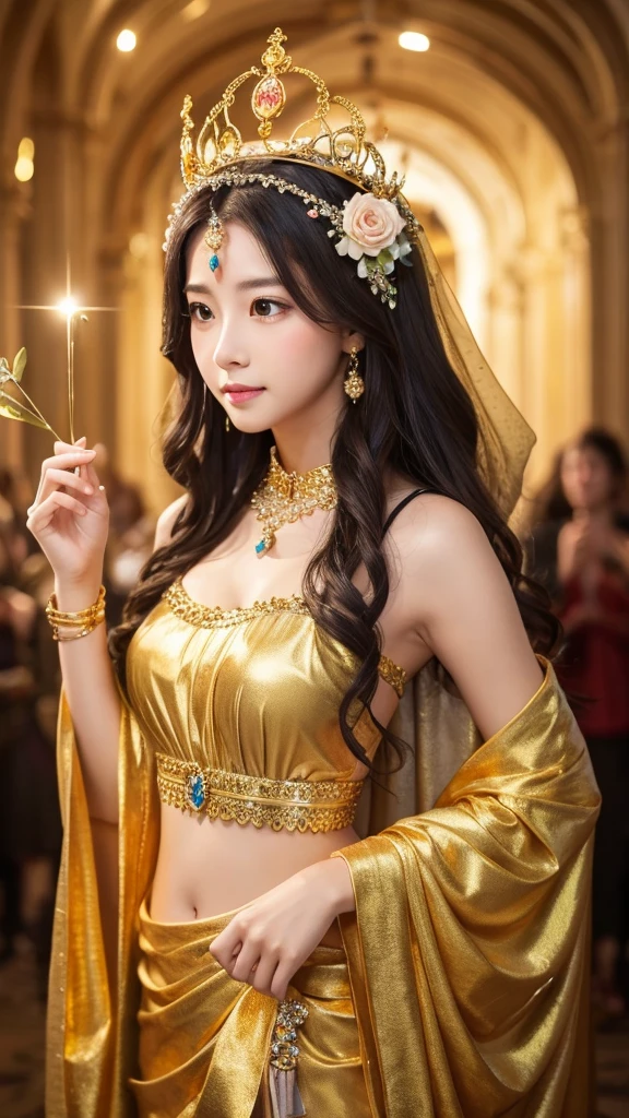Beauty crown flower goddess gold