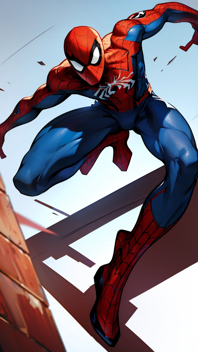 A cartoon design of spider man for entry into the Moho animation program.