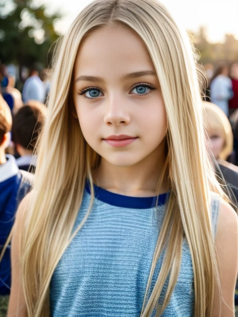 foreign, brown eyes, full bodyesbian、burst、photo oF a american young girl 10 years old 、model shoots a lot、long and blond hair 、long blonde hair 、(Look at the spectators:1.2)、(detailed students:1.3)、(natural soFt light)、(charming)、 [:(film grains、25mm、F / 1,2、DOF、Bokeh DOF、beautiful face、super detailed skin、PerFect brown eyes、skin pore、SoFt hair long blonde 、muscle tone and definition、Stitching oF the Fabric、fabric texture、wood grain、stone texture、Well-deFined pupils、Prominent marginal rings、 high contrast brown eyes、Detailed features:0.7):0.7]