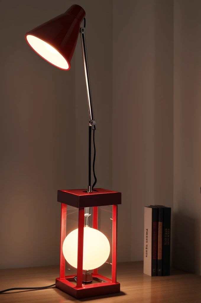 Una lighstick( concert lamp) red color with black details, that has a screwdriver in the middle and says what time is it?? But in English