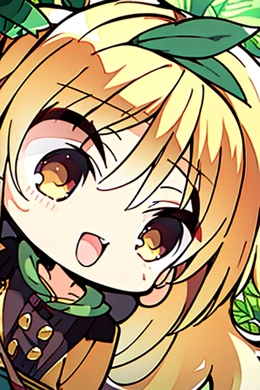 perfect face, perfect hands.. A blonde haired female angel with hazel eyes and golden wings in a conservative pirate captain's outfit is exploring a tropical jungle with a big smile