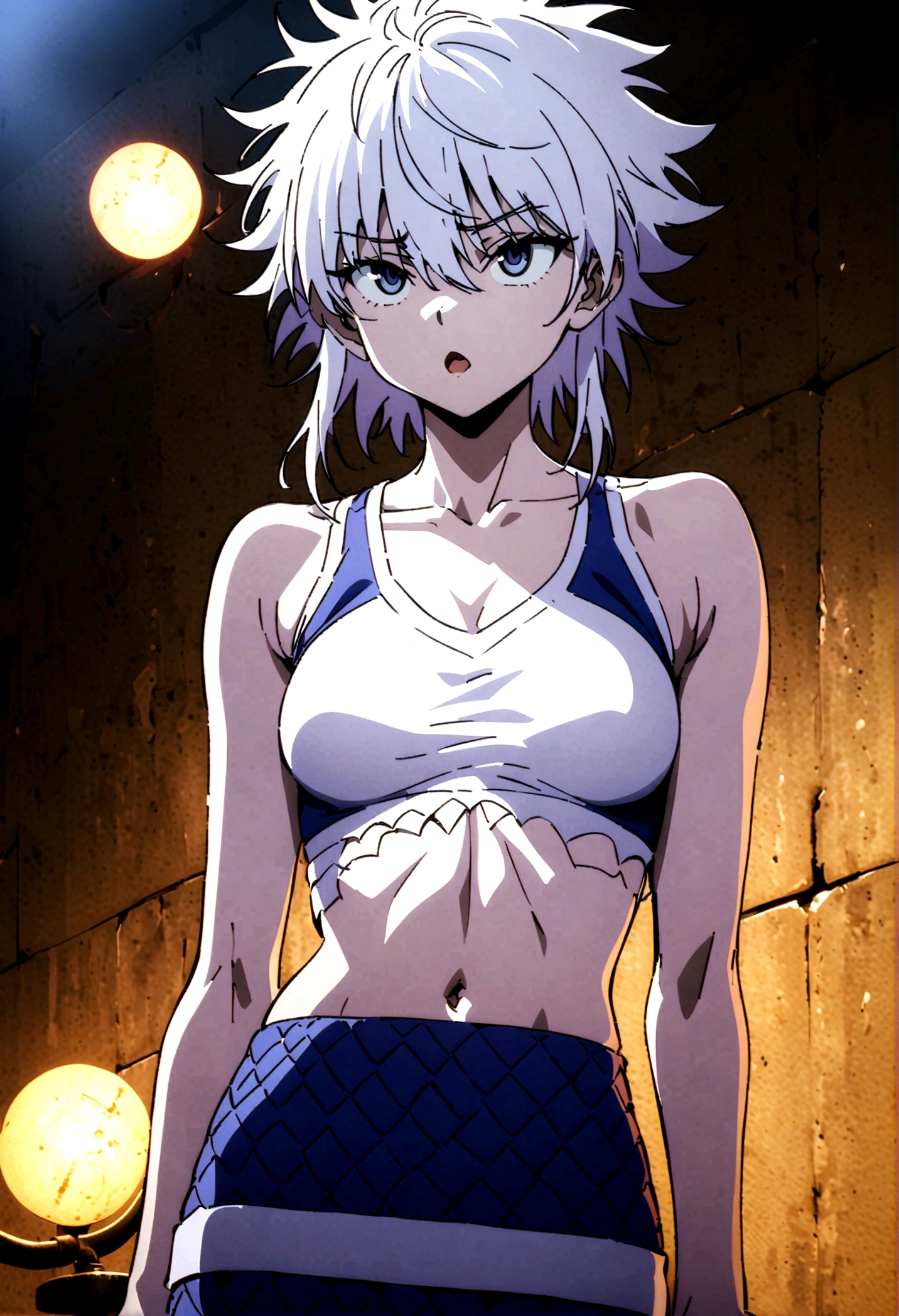 killua ahegao crop top lamia body