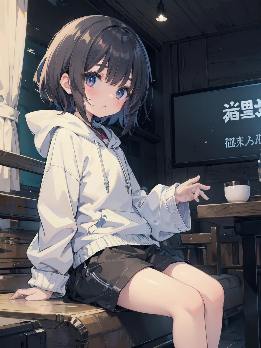 girl、cute、Mine system、Shota、It is soft and fluffy.、Moe sleeves、He is wearing a hoodie loosely.、Dal Dal、