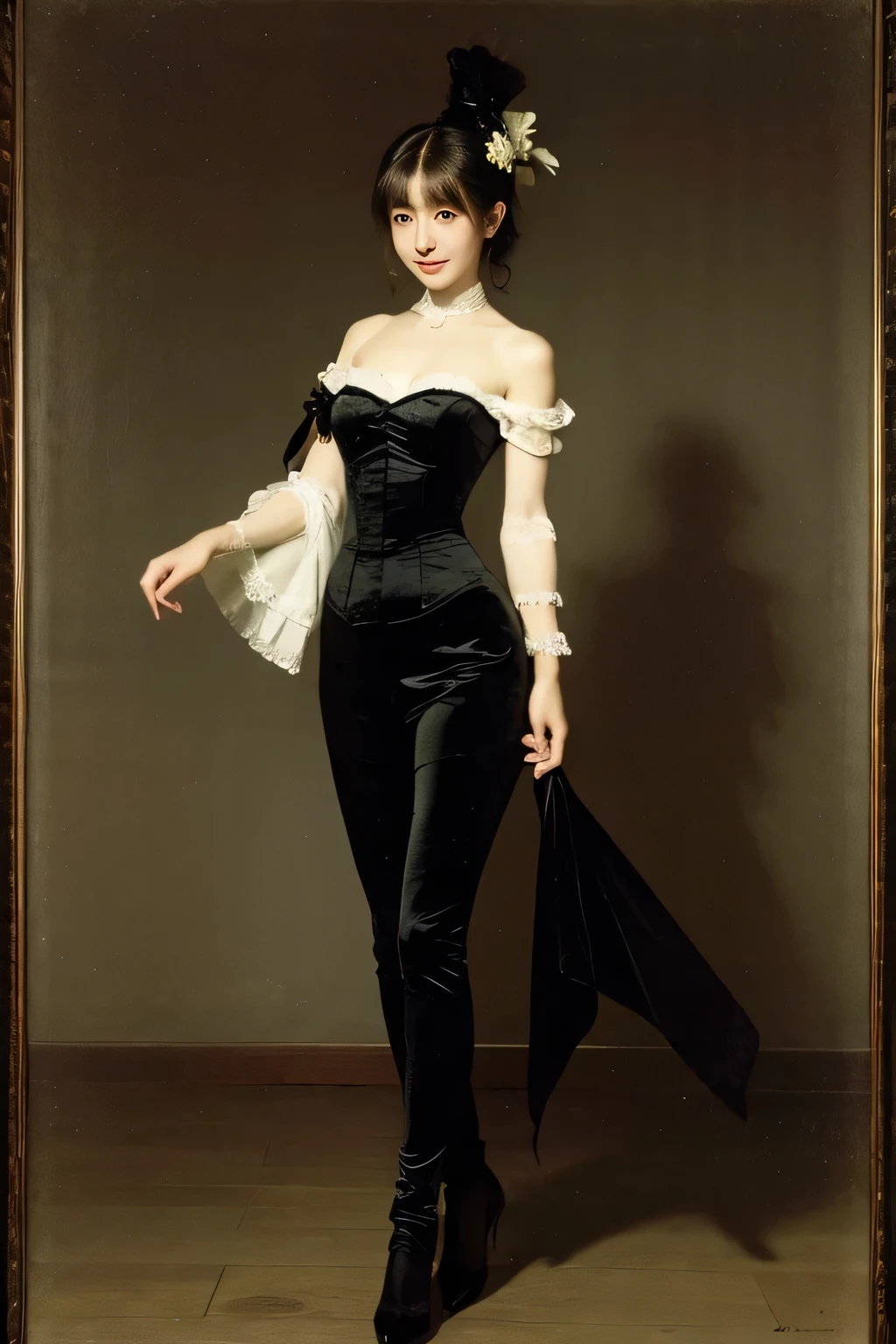 James Whistler's Nocturne.,smile,sexy full body portrait
