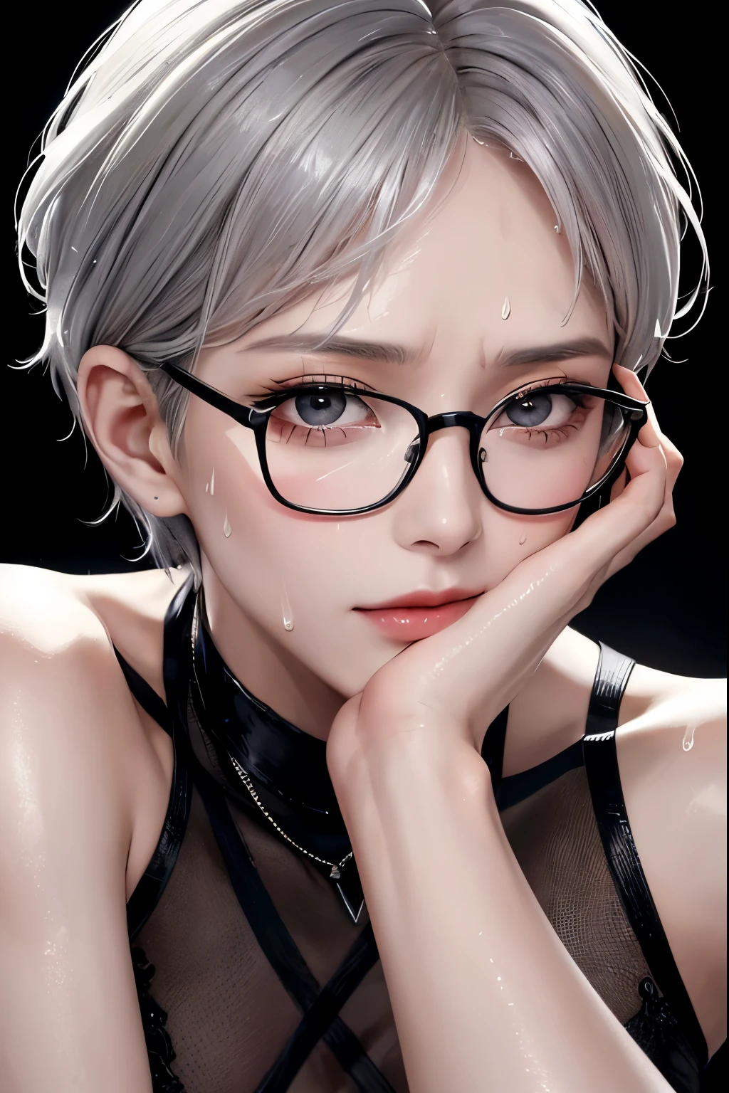 Ridiculous Resolutions, Super detailed, Highest quality, figure, 8K, Ultra-high resolution, Grayish-grey hair、Pixie short、amount、Glasses、short、small、Pin Heel Midnight、 thin, cumin ,Straight Hair、short hair, Glasses , (((Sweat)))、Turtleneck dress、skin、Stiletto Sandals、Beautiful feet、
Have a handheld game console,now、Backstreets、Full body paint、Detailed face、Delicate facial features、Detailed skin、Shiny skin、Detailed face、Delicate facial features、Detailed skin、Shiny skin、Beautiful Face、Perfect Face、に精巧でBeautiful Faceと目、Attractive face、Top view、Respect、Nightclub、