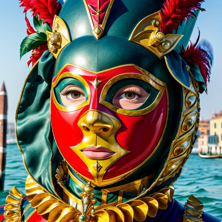 Venice Carnival,mask,Sea Mask,Big Head,whole body,Flashy protrusions,No background,Highest quality,masterpiece,High resolution,8K