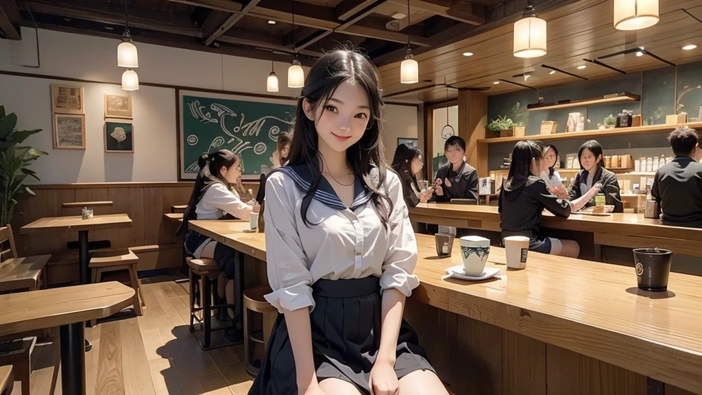 ((((Emphasize cleavage))))
8K、RAW Photos、Highest quality、Super detailed、Super Resolution、Ultra HD、8K壁紙、Amazing details
((((((16-year-old high school girl、Sailor suit、mini skirt))))))
(((((((Inside the Starbucks store、16-year-old high school girl)))))))、((((((Sit down and eat cake、Drink coffee、smile))))))、((Heart Necklace))
((A crowded store))
Modern and sleek design:Interior design using natural materials、Many of the designs are warm and made using wood and metal.。
Large windows:自然光をたっぷり取り入れるためのLarge windowsがあり、Providing a bright and open space。
Green Interior:Potted plants are effectively placed、It creates a relaxing atmosphere。
artwork:Works by local artists、Starbucks-related art on display。
Cozy seating:Cushioned chairs and sofas、Bar sheet etc.、A variety of seating options available。
Open kitchen area:Being able to see how drinks and food are made、We provide peace of mind and transparency。
Unique lighting:Antique lamps and chandeliers、Modern lighting fixtures are used。
Comfortable background music:Relaxing music is playing、A comfortable space is provided。
Free Wi-Fi and charging spots:Many tables are equipped with power outlets.、Convenient for work and study。
Customizable menus:Menus are provided that can be customized according to customer preferences。
Use of sustainable materials:Eco-friendly recycled materials and sustainable wood are used。
Wide々Table space:一人でもグループでも使いやすいWide々There is a table with。
Community Table:There is a large table where you can socialize with other customers.。
Seasonal decorations:The decorations are themed according to the season.。
Digital Order System:スマホやタブレットから注文できるDigital Order Systemが導入されています。
Design with a local feel:The design incorporates the local culture and characteristics.。
Fragrance production:コーヒーの香りが店内にWideがり、A space that satisfies the five senses has been created.。
Conversation with a barista:フレンドリーなConversation with a baristaが楽しめるカウンターエリアがあります。
8K、RAW Photos、Highest quality、masterpiece:1.2、Super detailed、Super Resolution、Ultra HD、8K壁紙、Amazing details、Photorealistic:1.4、Having fun by the water、Full Body Shot、Full body photo、High-resolution RAW color photos、Professional photos、A scene full of emotion、Very detailed and beautiful、Ultra HD、8K壁紙、Amazing details、Huge file sizes、Highly detailed beautiful girls、Highly detailed face Highly detailed eyes、Extremely realistic skin、 Highly detailed fingers, Highly detailed nose, Highly detailed mouth, Perfect Anatomy, Highly detailed background, Highly detailed clothing, Teen, cute女の子, Famous Japanese Idols, cute, Realistic body, Slender, White skin, Glowing Skin, Slim body, Realistic Face, Delicate eyes, double eyelid,