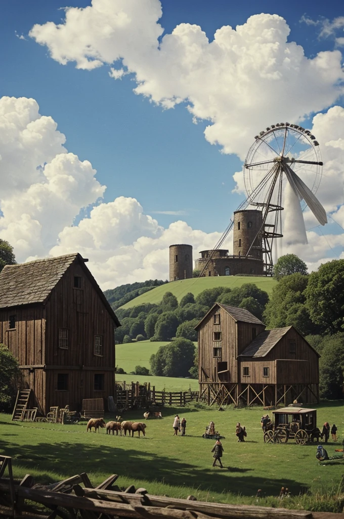 There once lived a giant at this mill who had only one eye in the middle of his forehead, and he ground men’s bones to make his bread. One day he captured on Pilmoor a lad named Jack, and instead of grinding him in the mill he kept him grinding as his servant, and never let him get away. Jack served the giant seven years, and never was allowed a holiday the whole time. At last he could bear it no longer. Topcliffe fair was coming on, and Jack begged that he might be allowed to go there.