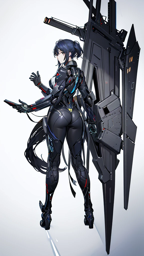 (The combat mech is huge., Realistic, Realistic, Fully visible on front and back, Lots of specific details, Very three-dimensional: 1.2, Can travel to space, Design style, The color combination is amazing, The cab details are perfectly displayed, The background is a galaxy in space)
