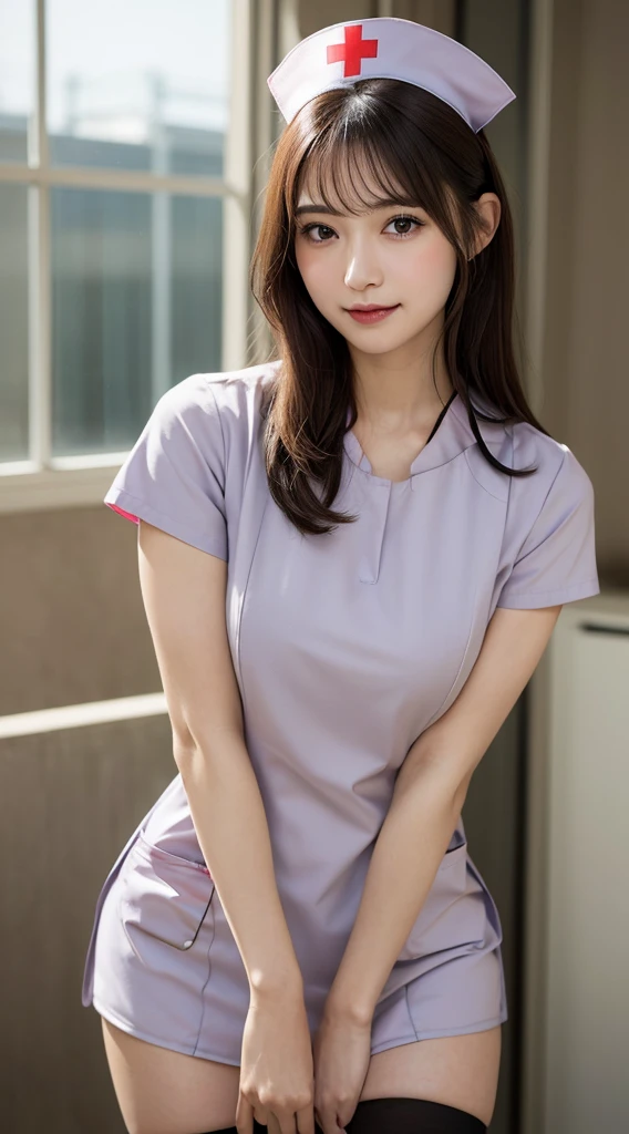 Half body portrait, 8k , plae skin asian ( korea+ Burmese)mixed girl , wearing red dress and diamond necklace and holding innisfree serum bottle ,in her hand ,acmm ss outfit, wearing acmm top, light purple acmm top, short sleeves, buttons, wearing acmm long skirt, white and pink with printed acmm long skirt