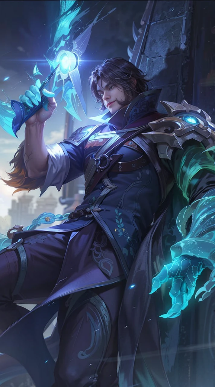 Best quality, masterpiece, detailed skin texture, detailed clothes texture, detailed face, super detail, 8k, intricate detail, 1 boy, The color doesn't change, Muscle guy, 1 guy, smile, a close up of a person with a fan in their hand, heise jinyao, inspired by Huang Shen, zhao yun, keqing from genshin impact, zhongli from genshin impact, bian lian, onmyoji portrait, inspired by Shen Zhou, inspired by Pu Hua, zenra taliyah, sylas, onmyoji detailed art