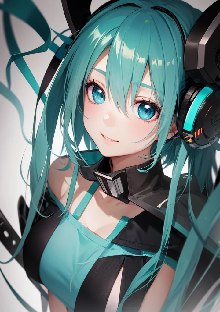 Blue hair anime girl with a bird on her head, Portrait of Hatsune future, futuredayo, 初音future肖像, Anime style 4k, Anime girl with teal hair, future, 初音future 脸, Seiyuu, 4k anime wallpaper, Hatsune future, Anime Wallpaper 4K, Anime Wallpaper 4K, anime art wallpaper 8 k、Black Hair