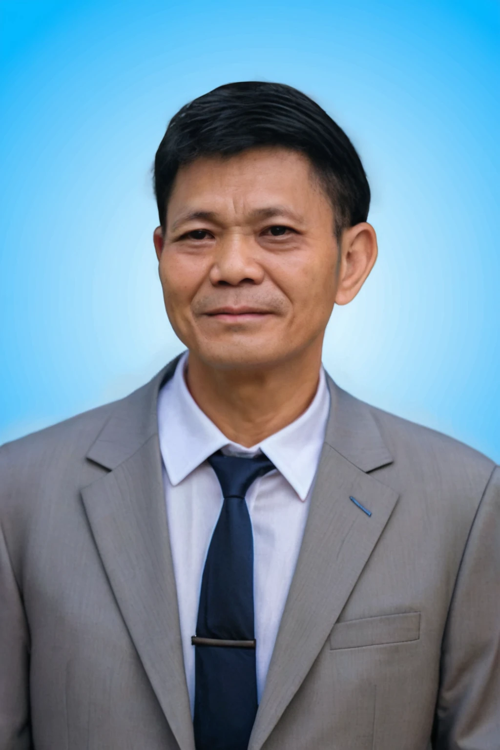 Highly realistic photo, a colorized photo, Portrait of a 45 year old Vietnamese old man, 8k