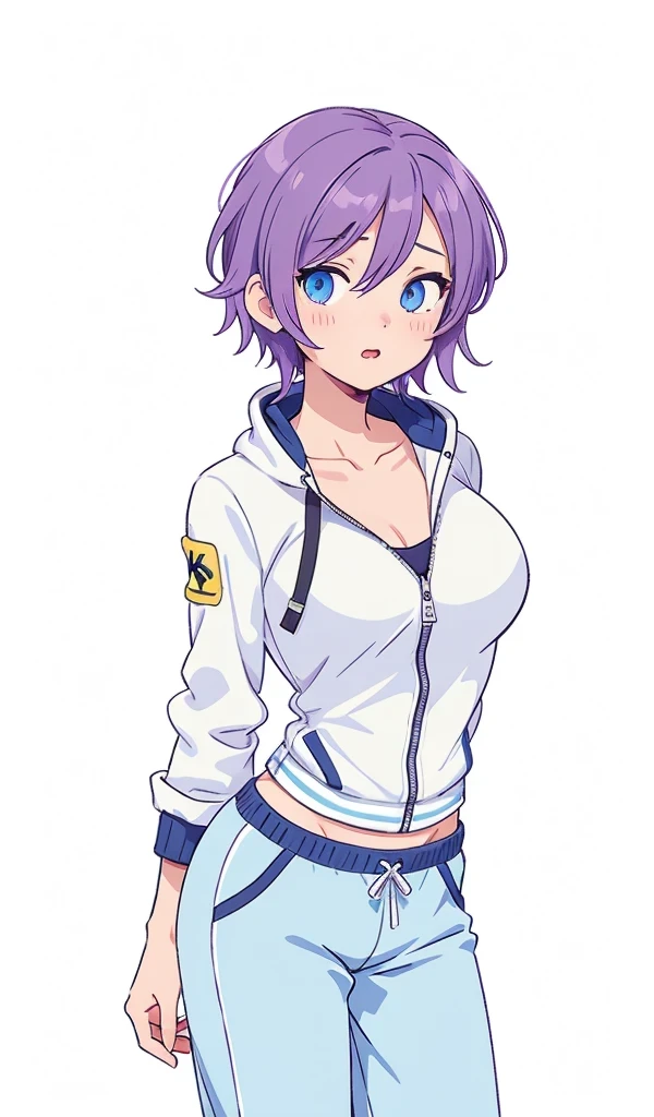 (Visual novel), (key art), (character sprite), mind controlled, vacant eyes, drooling, retain facial features
