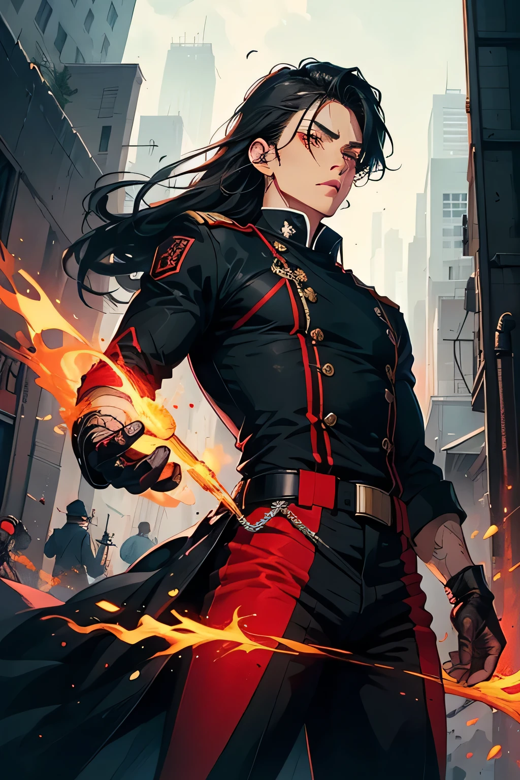 practitioners man wear a striking black and red uniform. The primary color is black, symbolizing inner strength and discipline, while red accents represent the powerful energy and passion harnessed through the Buildforce technique