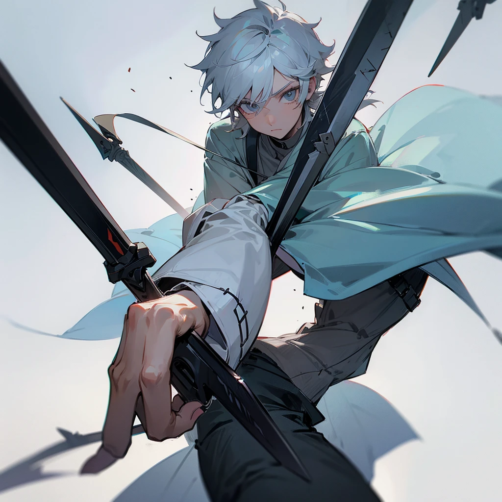 Character van wrote, dreaming of becoming the best surgeon in the world, height 179, with gray hair and a small dagger in his hands 
