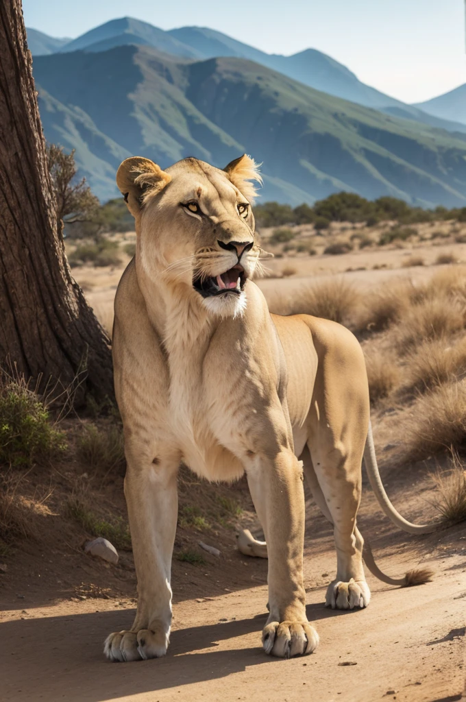 a singing lioness
