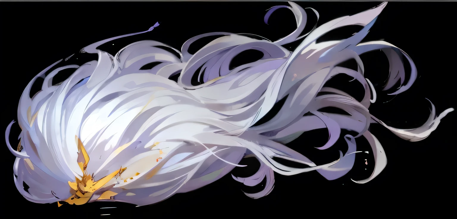 Long white hair、Full details，Fine hair，elegant，Swing with the wind