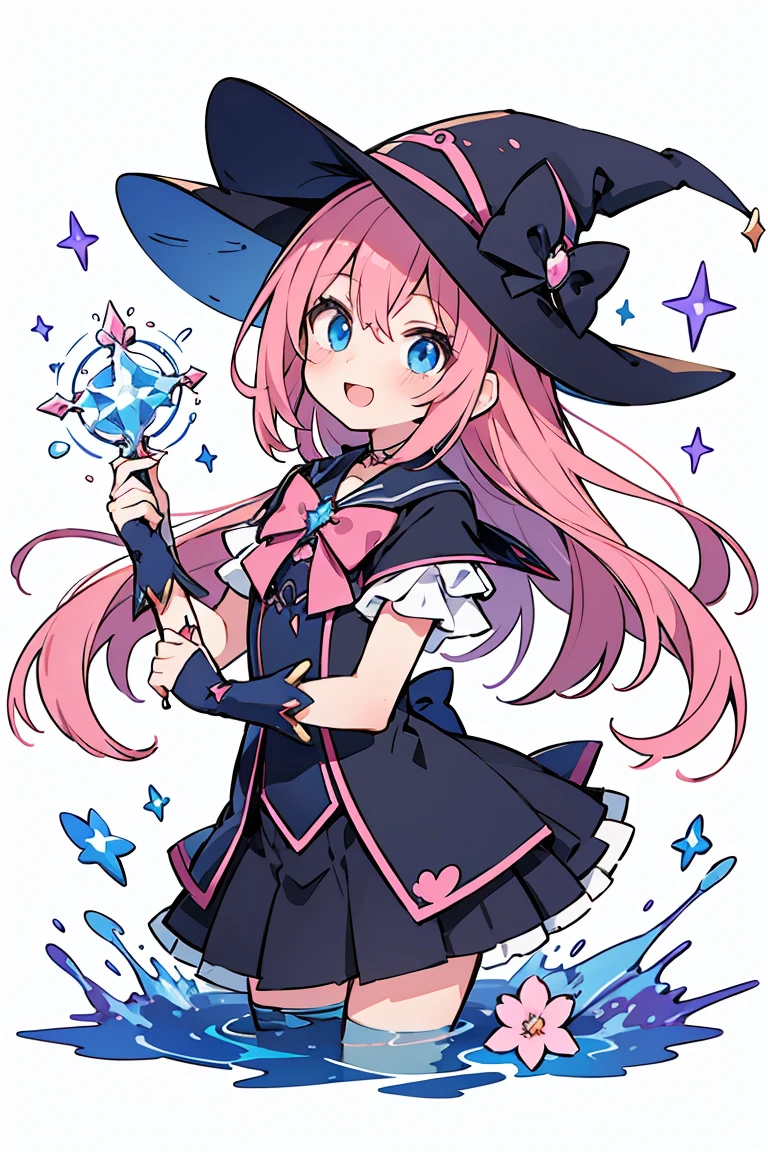 Pink hair and a blue hat、Anime Girls, Black Magician Girl, portrait of Magical girl, I also make fan art, Splash art anime , Anime Moe Art Style, Zerochan Art, Magical girl, Favorite character, Happiness Bravery Magic Cuteness, Lucy, Magical girl anime mahou shojo, Pubic Pose