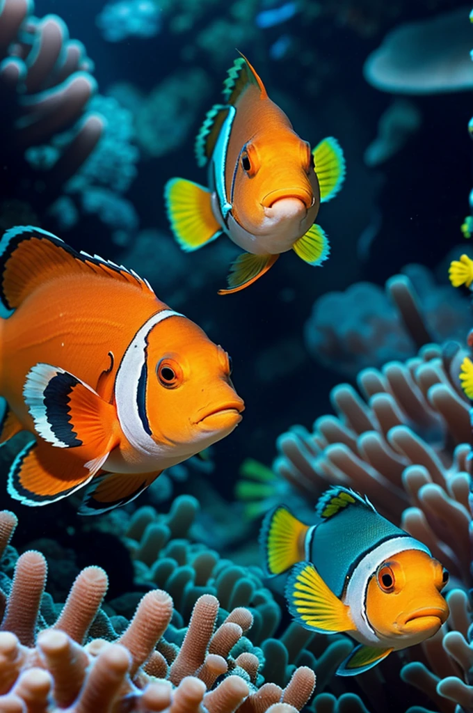 1 clownfish eats a puffer fish