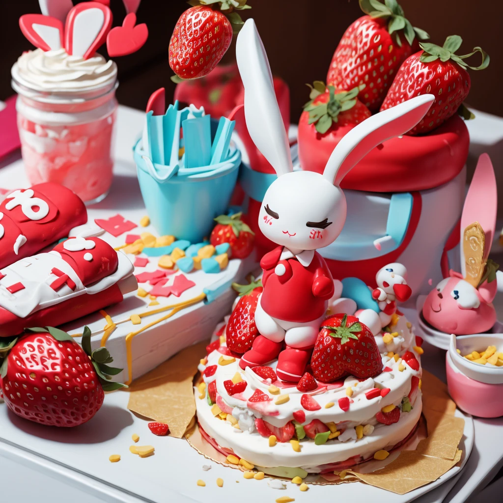 Bunny ears,football,cake,strawberry,chili