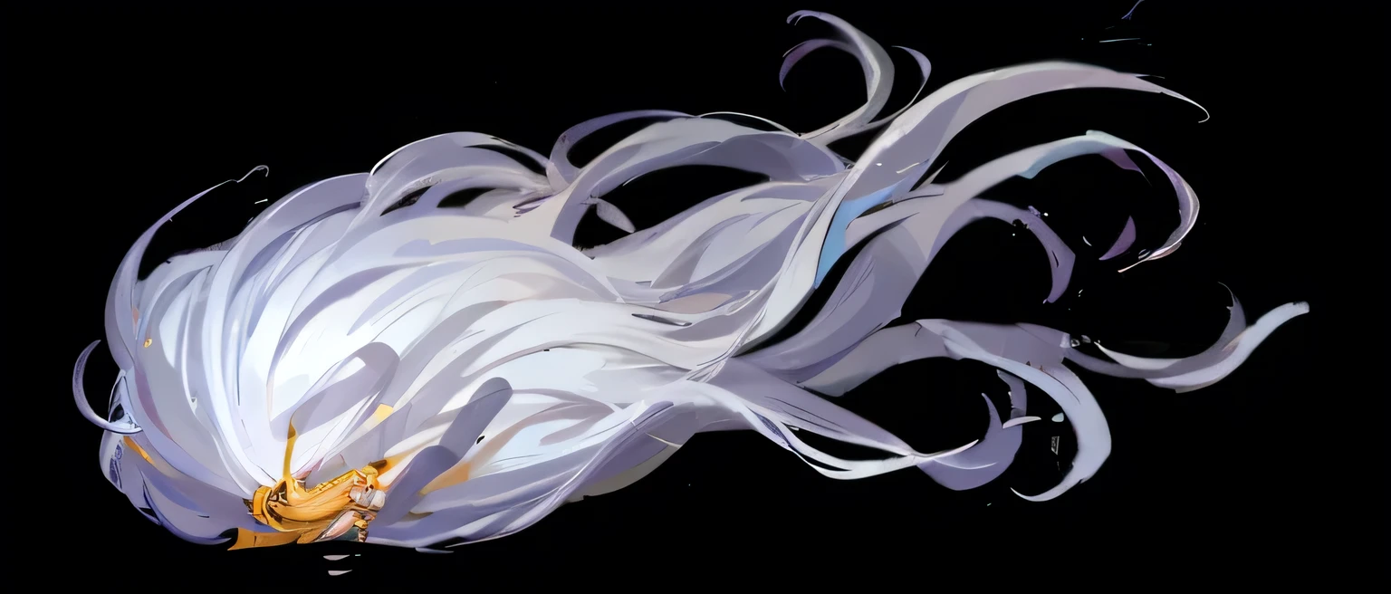 Long white hair、Full details,Fine hair,elegant,Swing with the wind