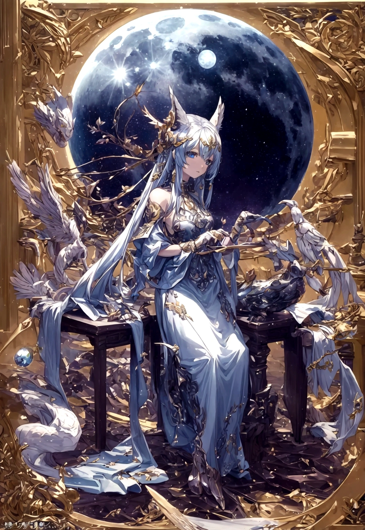 world Tree、moonlight、Moonlit Night、Fantasy、mysteriouasterpiece、Perfect Art、Award-winning works