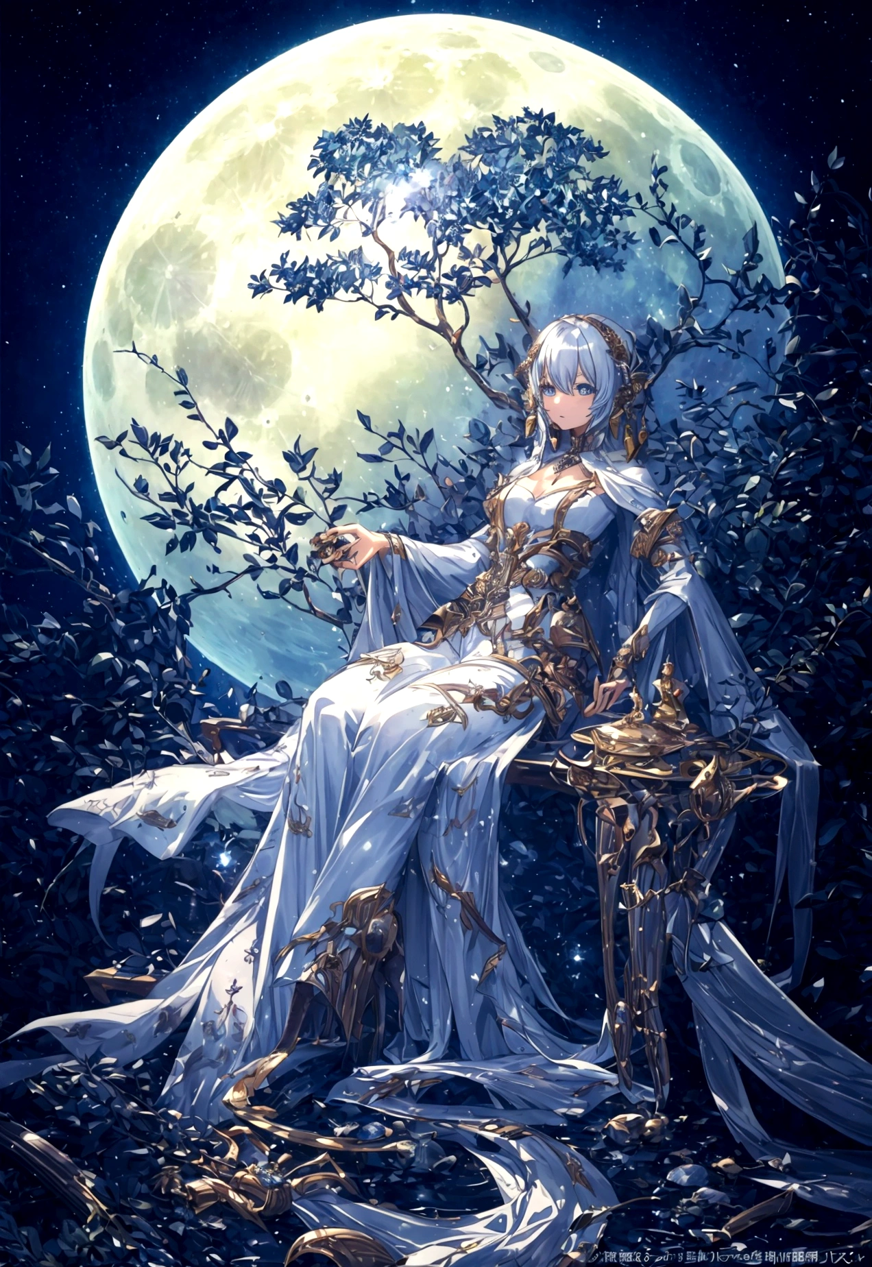 world Tree、moonlight、Moonlit Night、Fantasy、mysteriouasterpiece、Perfect Art、Award-winning works