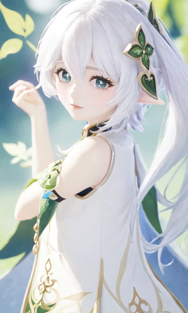 white hair, nahida (genshin impact)