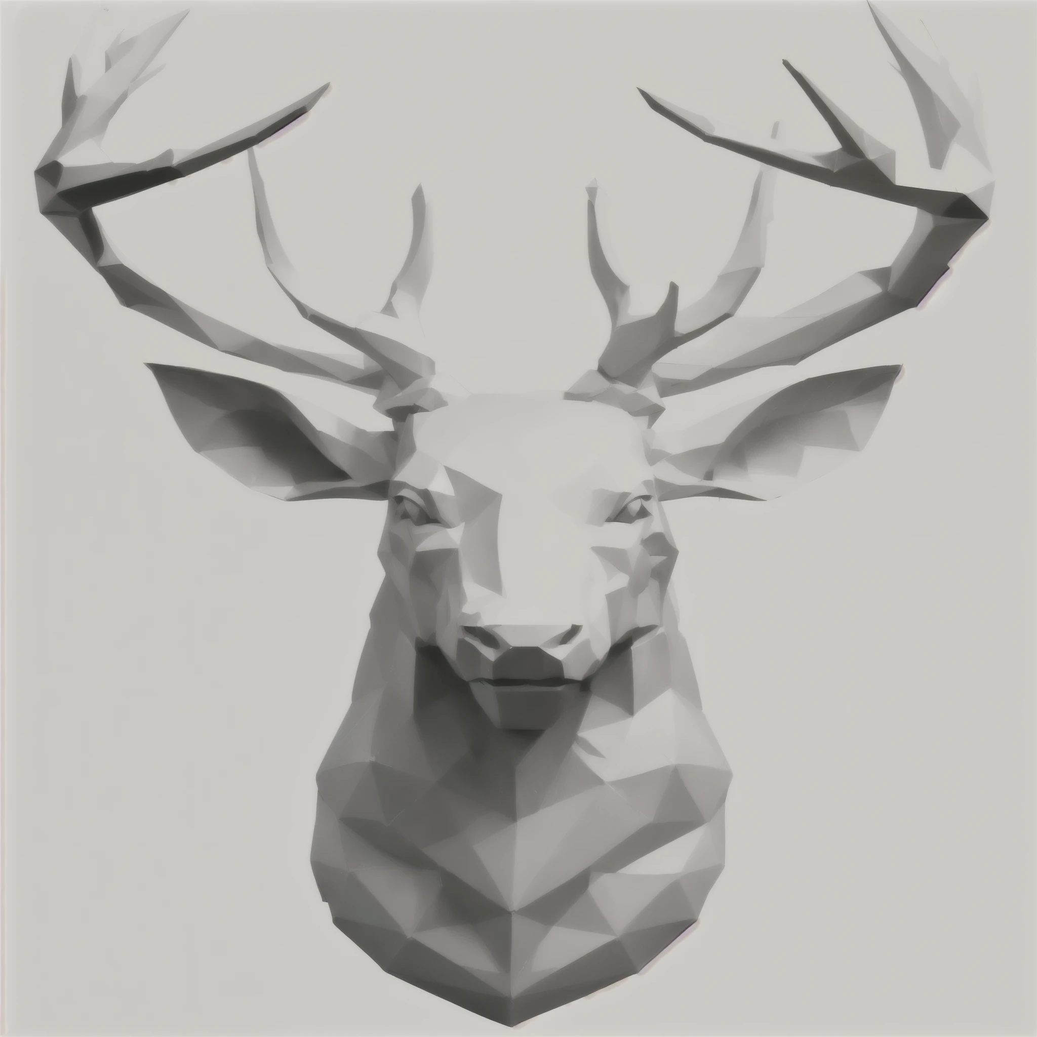 Close up of paper deer head on black background, Low Poly 3 d, Low Poly aliased, Low Poly 3 d model, Low Poly, Low Poly, Low Poly, high quality Low Poly art, paper craft Low Poly, Medium Polyester, Low Poly, high polymer, Low Poly digital art, Low Poly art, addition used warm-palette of gouache paint detail coloring, beautiful light brown eyes, fantasy and winter atmosphere, stunning nice cool beauty, beauty fantasy, beautiful fine detail below, beautiful detail eyes, beautiful shadow, colorful decorative accessories, unreasonable beauty, absurd beauty, extremely beauty, beautiful, very beautiful, more beauty, most beauty, wonderful beauty, smooth and flowless skin, beautiful detail glow, intricate beauty, intricate detail beautiful, intricate detail, most more beauty, add most more beauty, brilliant, magnificent, pompousness, extremely fine graffiti grunge coating,