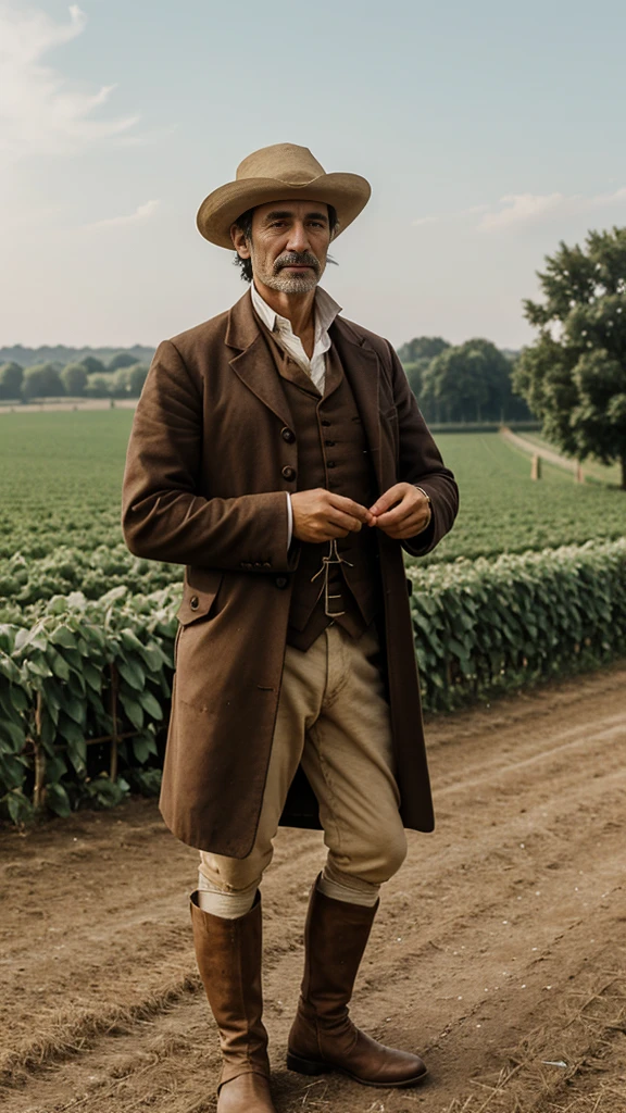 He was born on a farm in France during the French Revolution.、Farmer's daughter working in the fields、sunset