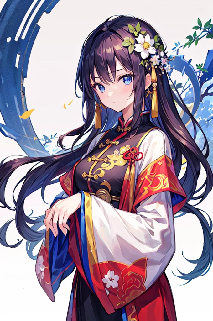 girl, ancient chinese costume, whole body, sunlight, Clear Face, Clean white background, masterpiece, Super detailed, A magnificent composition, Ultra HD, high quality, Very detailed, Official Art, Uniform 8k wallpaper, Super detailed, 32k