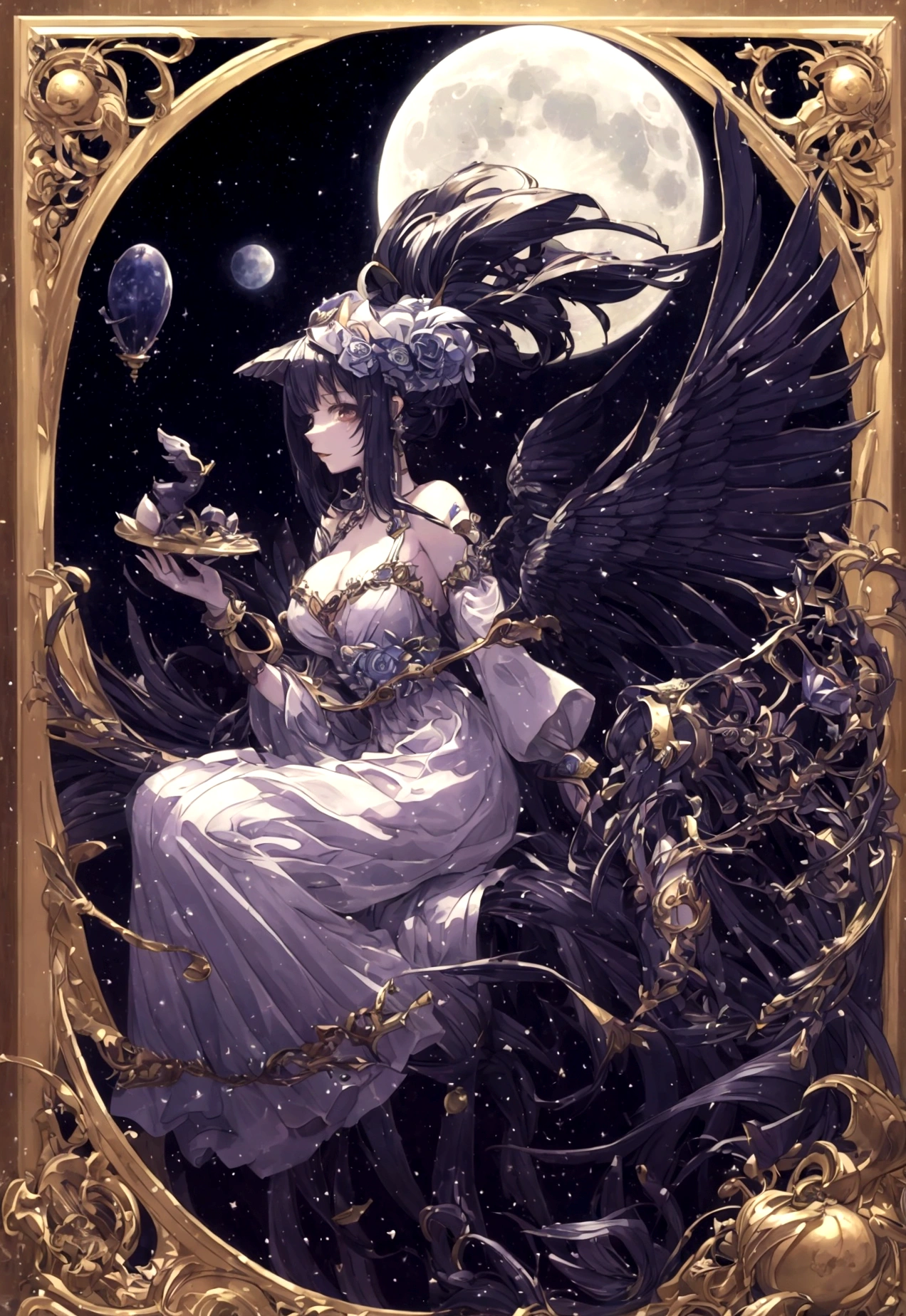 Clown、moonlight、Moonlit Night、Fantasy、mysteriouasterpiece、Perfect Art、Award-winning works