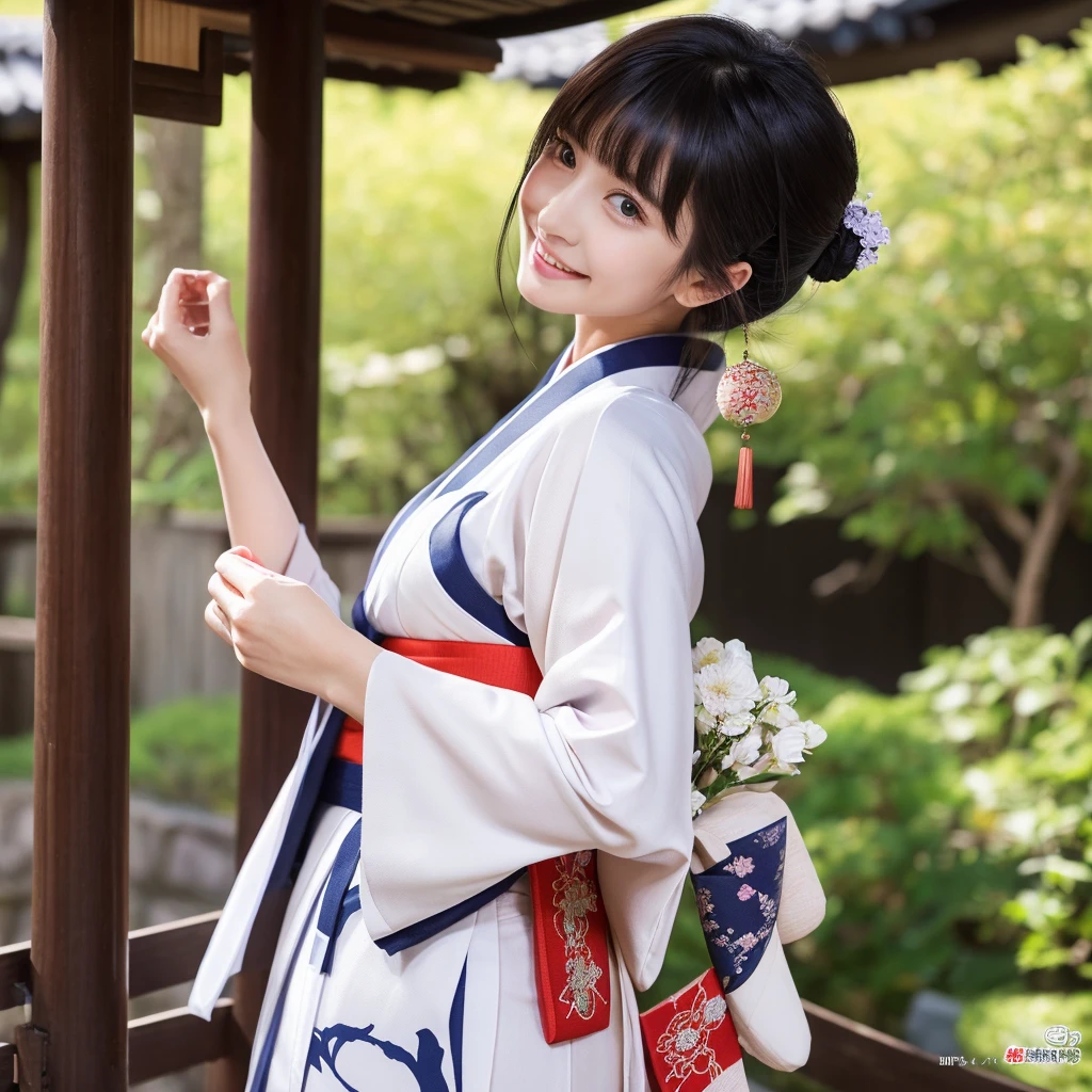 (8K、Raw photography、top-quality、masterpiece:1.2)、Ultra-detail、超A high resolution、(realisitic、photoRealstic:1.37)、portlate、High-detail RAW color photos、professional photograpy、extremely delicate and beautiful、A highly detailed、 8K Wallpapers、magnificent、finely detail、huge filesize、Official art、Highly detailed CG Unity 8K wallpapers、highly detailed beautiful girl、extra detailed face、extremely detailed eye、highlydetailed skin、extremely detailed fingers、highly detailed nose、highly detail mouth、perfect anatomia、highly detailed back ground、Highly detailed attire、1 girl、(18year old:1.210 generations、Cute s、famous Japan idol、cute littl tits:1.2)、Realistic bPetite、fair white skin、shinny skin、slenderbwell-styled、A darK-haired、Hair collection、(Pattsun bangs:1.2)、A smile、kawaii、young、kawaii faces、Lifelike face、Beautiful eyes、Sauce order、(kimono:1.4)、Dense embroidery、耳Nipple Ring、(hair adornments:1.2)、eye、cowboy shot、frontage、standing athletic pose、Contrapo、outside of house、(natta:1.4)、bathrobe、kyoto、Dynamic lighting、Valley、