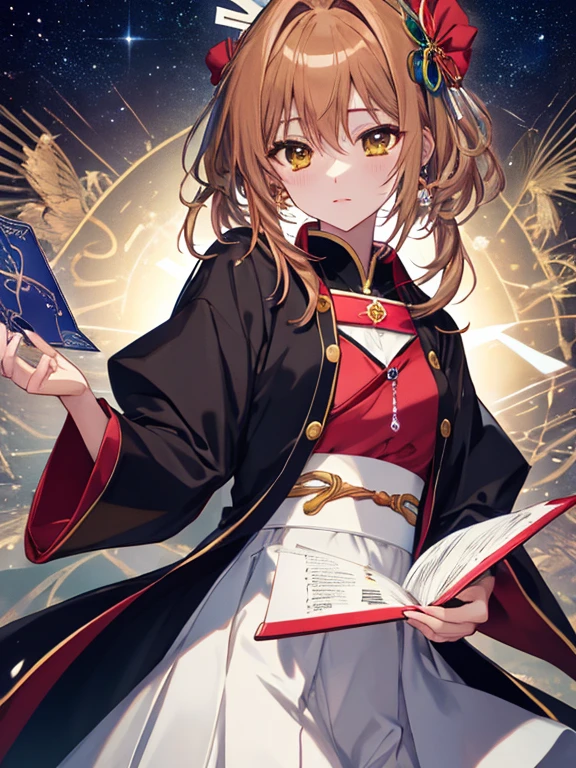 House of fortune telling, Horoscope, fortune teller, astrologer, Card Captor Sakura_Sakura Kinomoto, uhd, retina, masterpiece, ccurate, anatomically correct, textured skin, super detail, high details, high quality, best quality, highres, 4K