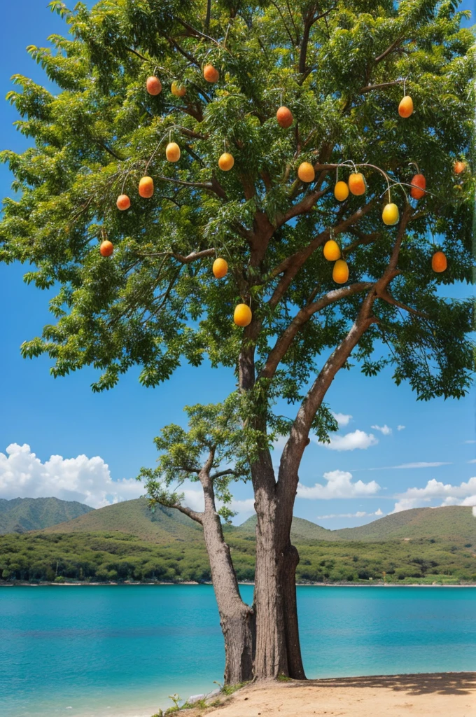 Tree of mango with lots of fruit