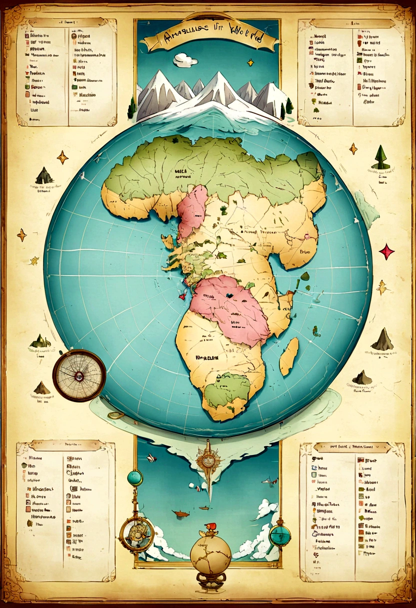 world map、異world map、Map of the Kingdom、Adventures in other worlds: mountains and rivers、Kilo、Meticulous、Plan view、spread