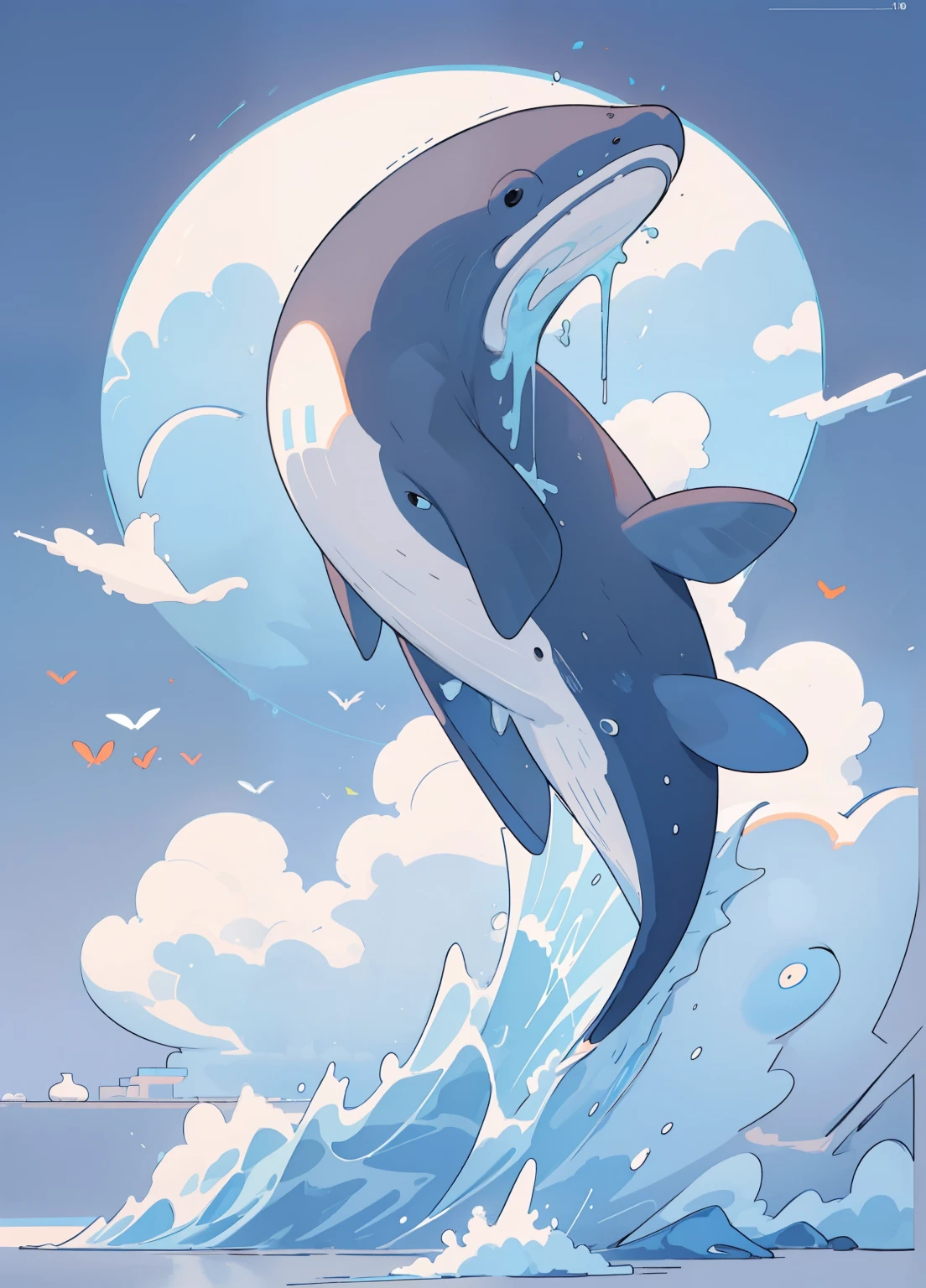 (masterpiece、Highest quality、Highest quality、Official Art、Beautiful and beautiful:1.2)、(One girl:1.3)Hatsune Miku、Twin tails,Beautiful breasts, (masterpiece:1.3, Highest quality, Ultra-high resolution, Very detailed), (Realistic, photoRealistic:1.4), Beautiful illustrations,showcasing a Logo with text "Harbour Bay Mouse" placed elegantly. The Wave Line Art Logo, bold in Black and dark blue, contrasts beautifully with the Light Blue and Bright Orange background. The design is minimal and pure, yet the detail is superb, focusing on a Whale in a simple yet super detailed silhouette. The attention to detail is evident in the Detail view, with Vectorization and precise use of Silhouette accentuating