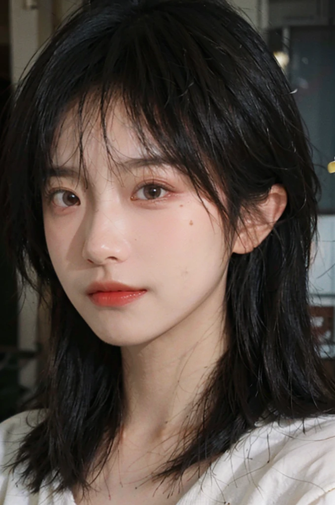 (Skin details:1.4), (smooth skin textures:1.3), Lipstick, background,海滩background, Direct vision, earrings, serene, calm, (Realistic and detailed eyes:1.2), Natural skin texture, Realistic facial details, Soft dramatic lighting, Vivid details, 35 mm film, outdoor, (Photo Practical:1.4), (hyper Practical:1.4), (Practical:1.3), (Smoother lighting:1.05), (Improve lighting quality:0.9), (Highest quality real skin textures:1.4), Exquisite eyes, Delicate face, Close-up of face, (Enhance the beauty of skin texture:1.1), Hair details, normal body ratio, Model, Moles under the eyes, thinking, A faint smile,公园background,Portrait Photography, Depth of Field, Bokeh, Surrealism, Ray Tracing, (Portrait Photography:1.1), Surrealism, High Detail, Chiaroscuro, Ray Tracing, reflected light, Ultra HD, Ultra HD, masterpiece, Textured Skin, Super Detail, High Detail, high quality, best quality