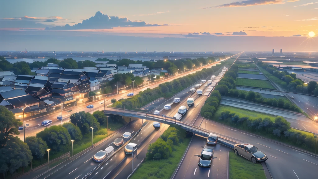(ร้านอาหารริมroad :1.5),road ,(รถวิ่งบนนroad:1.6) capital landscape:1.5 ,(Many cars:1.5) ,nighttime