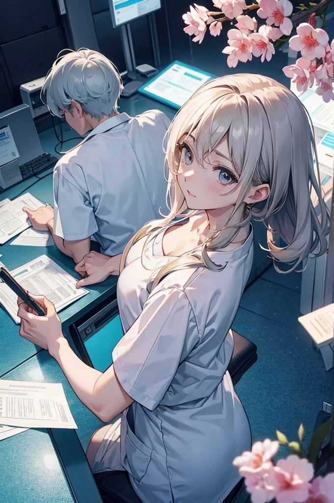 Beautiful adult、doctor、physician、diagnostics、Hospital、Upper part of the body、